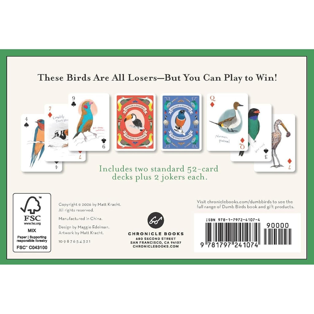 Chronicle - Field Guide to Dumb Birds - Playing Cards