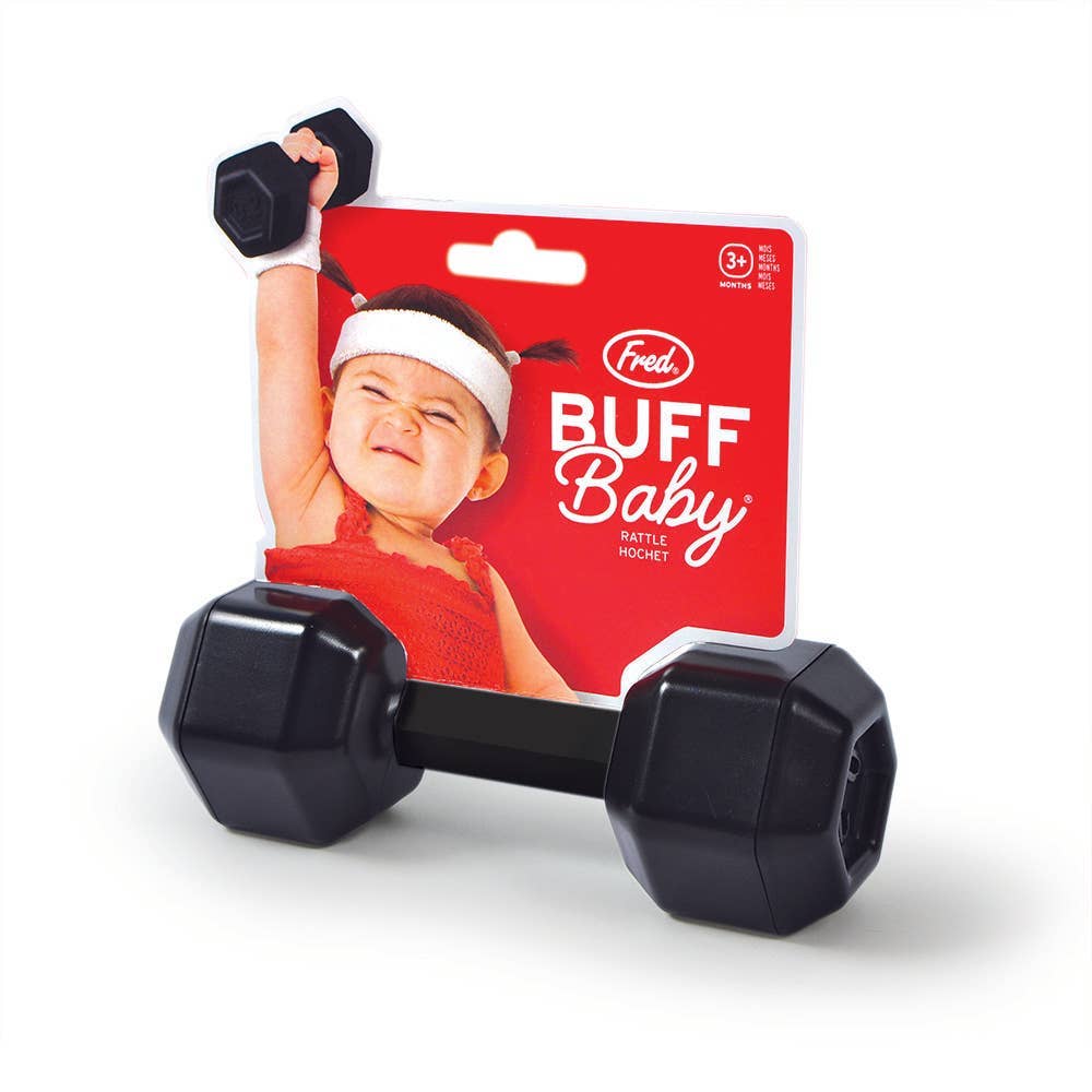 Fred & Friends - Buff Baby - Dumbbell Rattle