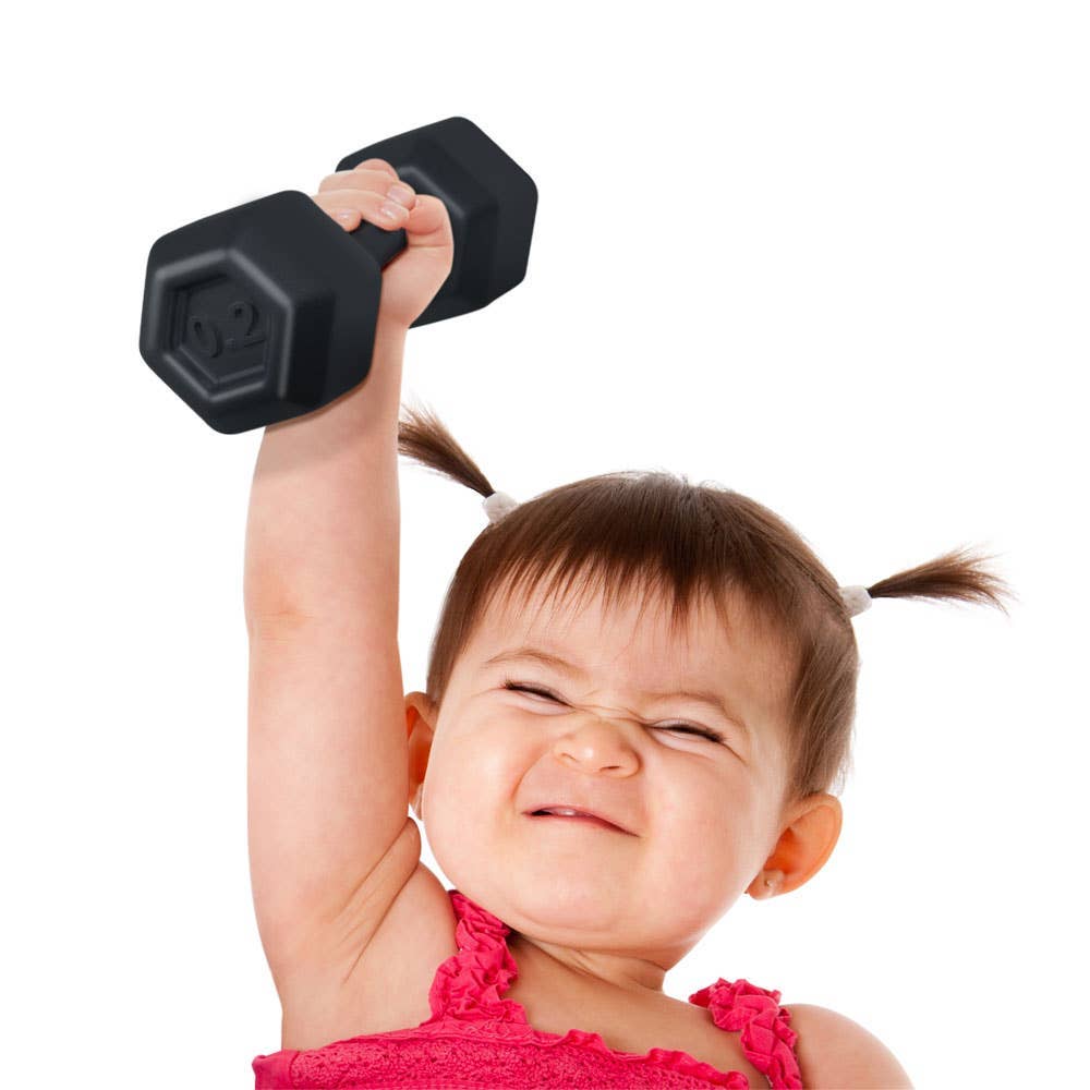 Fred & Friends - Buff Baby - Dumbbell Rattle
